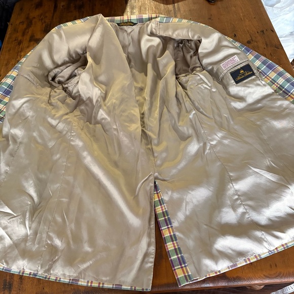 Vintage Brooks Brothers Plaid Derby Bold Sport Blazer USA Preppy Size 42R